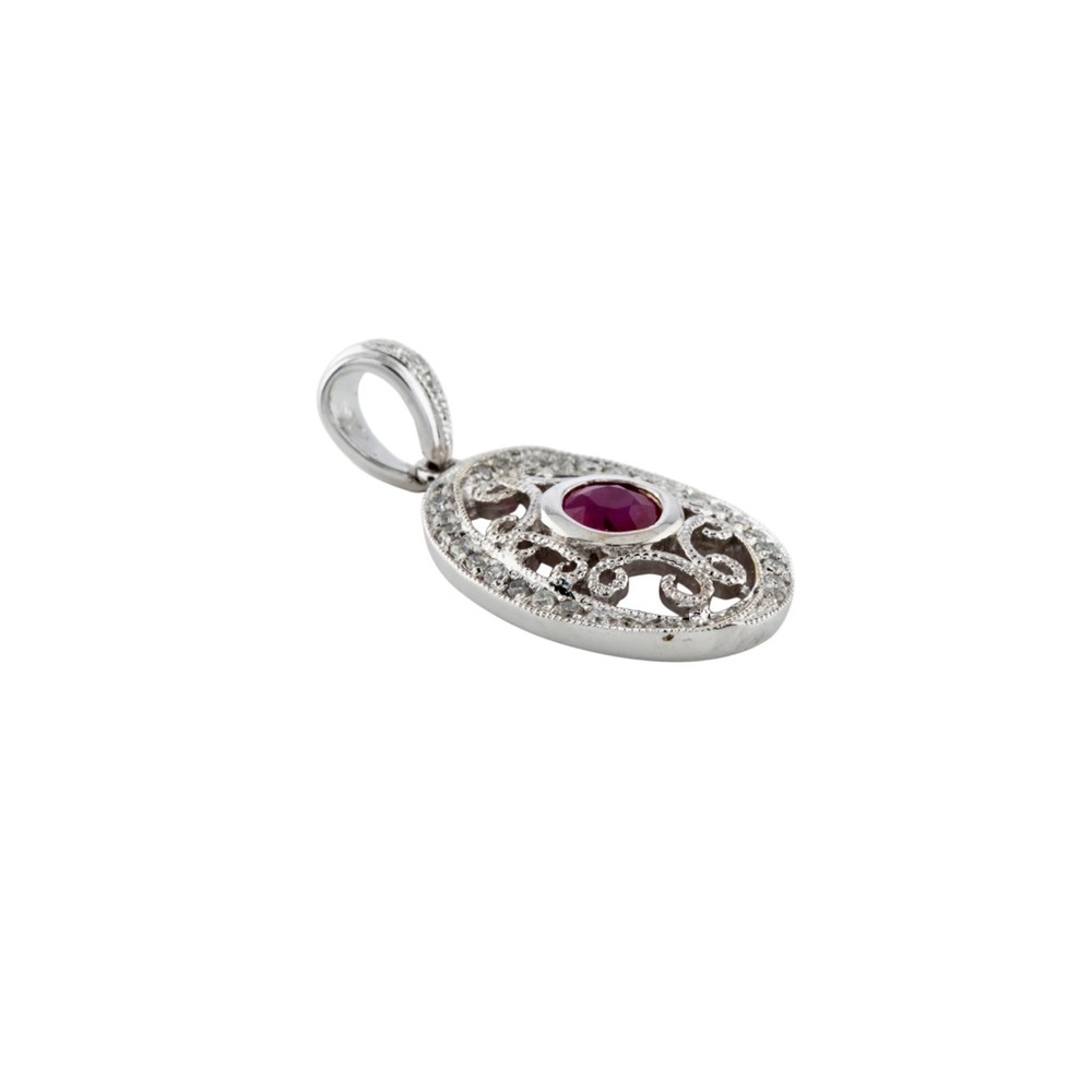 Ruby And Diamond Pendant - image 2